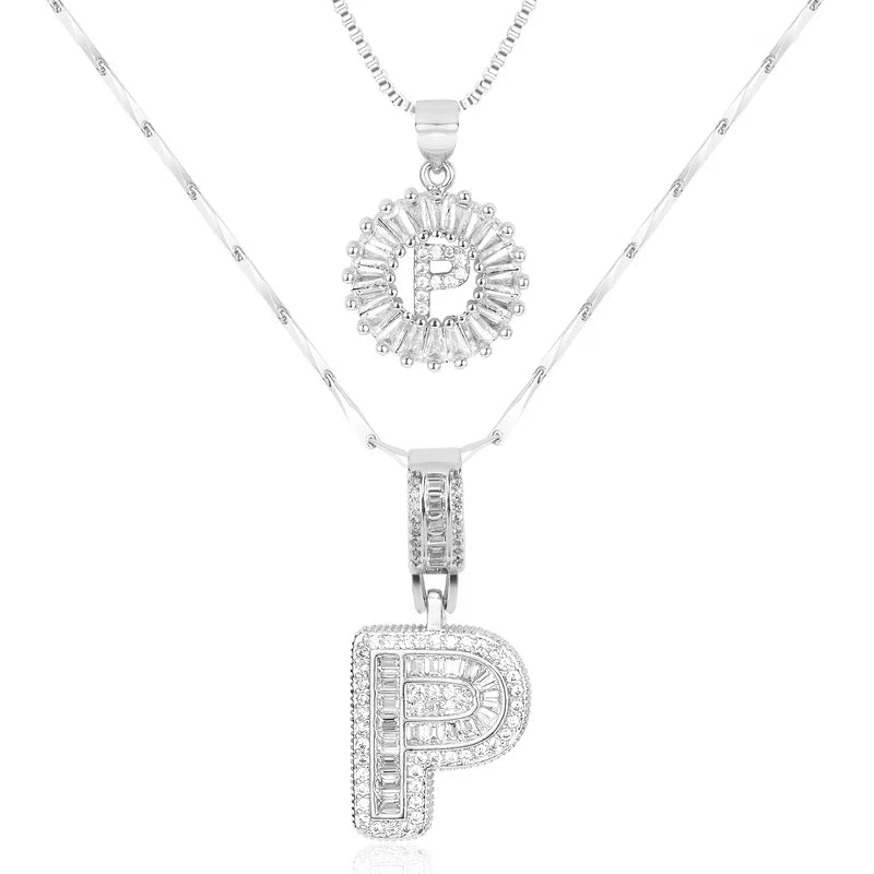 💖2 Pack - Initial Letter Pendant Necklaces