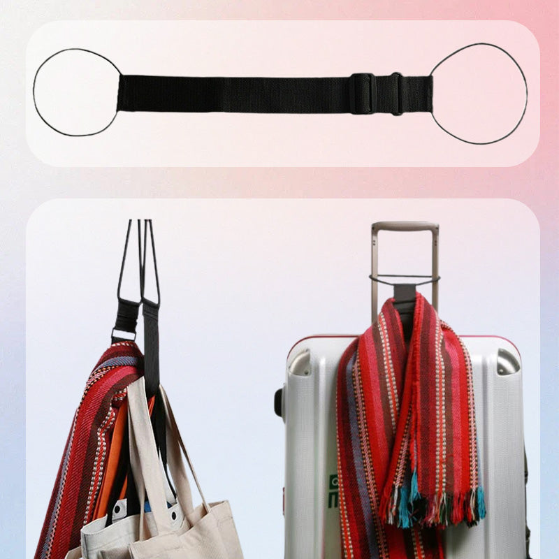 🧳Elastic Luggage Strap (Hands-Free for Travel) – Attach Bags to Suitcase for Airports/Vacations/Business Trips!✈️