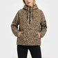 Leopard Print Hooded Pullover with Kangaroo Pocket