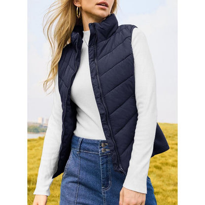 ✨️Womens Sleeveless Zip Up Puffer Vest💗 Cozy Without Bulk