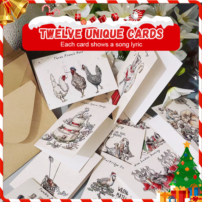 🎄Twelve Days of Christmas Cards Set
