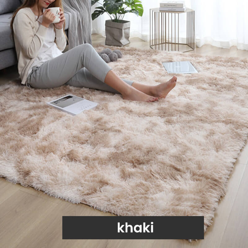 🔥 Gradient Color Plush Floor Mat