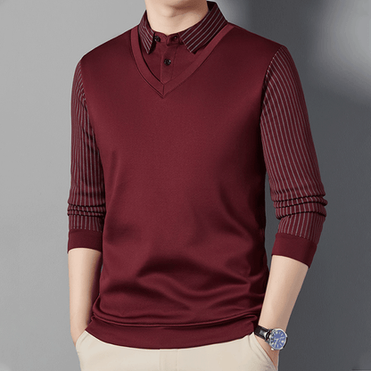 🎅Christmas Sale - 50% OFF🎅  Men's Warm Shirt With Imitation Two-Piece Suit