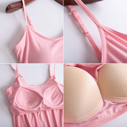 🔥Summer Sale - Stretch Cotton Camisole Built-in Bra