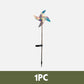 Solar-Powered 4-Blade Windmill Garden Decor Light Set