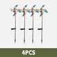 Solar-Powered 4-Blade Windmill Garden Decor Light Set
