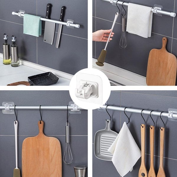 🔥Nail-Free Adjustable Curtain Rod Holders