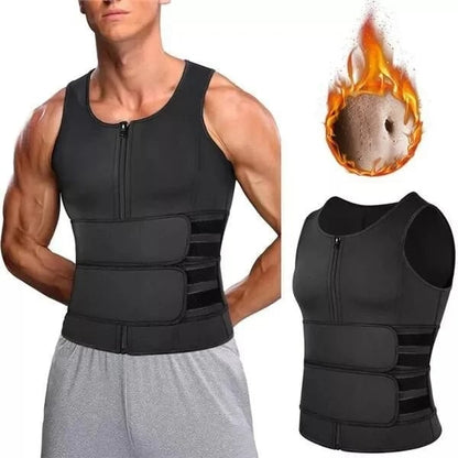 🔥Men's Shapewear Sauna Vest Waist Trainer Double Belt🔥