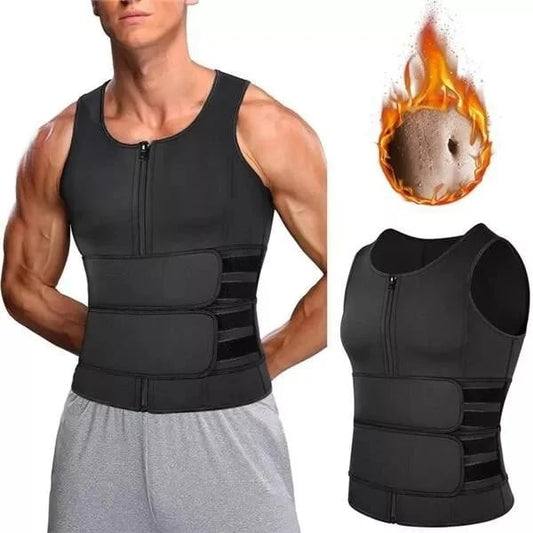 🔥Men's Shapewear Sauna Vest Waist Trainer Double Belt🔥