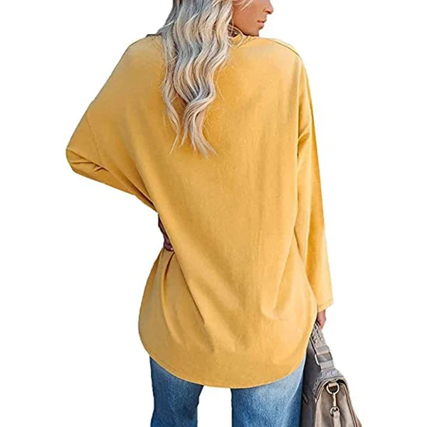 💋Women's Loose Long Sleeve Fashion V-neck Top