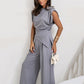 Women’s Elegant Solid Color Two-Piece Set 🌸 | Sculpting High-Waist Pants + Bustier Top | Wrinkle-Free Fabric