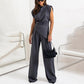 Women’s Elegant Solid Color Two-Piece Set 🌸 | Sculpting High-Waist Pants + Bustier Top | Wrinkle-Free Fabric