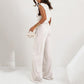Women’s Elegant Solid Color Two-Piece Set 🌸 | Sculpting High-Waist Pants + Bustier Top | Wrinkle-Free Fabric