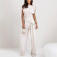 Women’s Elegant Solid Color Two-Piece Set 🌸 | Sculpting High-Waist Pants + Bustier Top | Wrinkle-Free Fabric