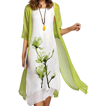 🔥Women's Two-Piece Floral Print Suit Dress