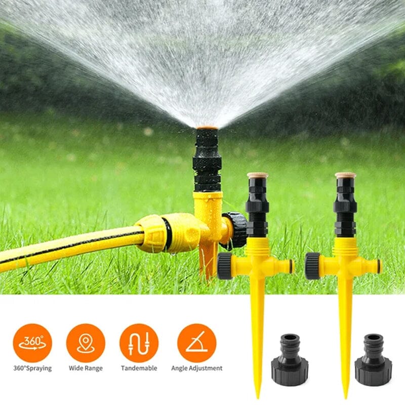 🏡BUY 2 GET 1 FREE✨360° Rotation Auto Irrigation System Garden Lawn Sprinkler Patio