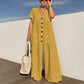 Women's Fashion V-Neck Loose Jumpsuit