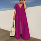 Women's Fashion V-Neck Loose Jumpsuit