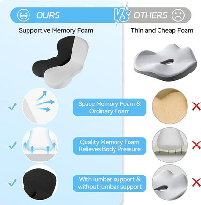 Non-Slip Memory Foam Seat💺