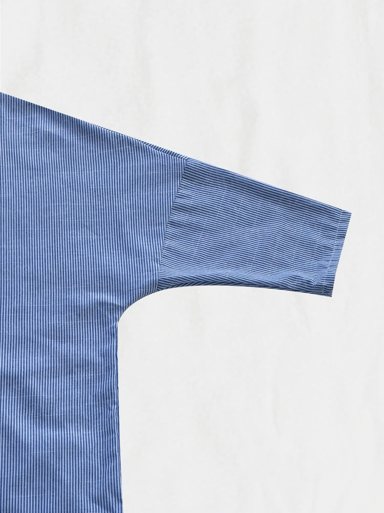 【Relaxed】Striped Cardigan Loose Large Size Irregular Dress