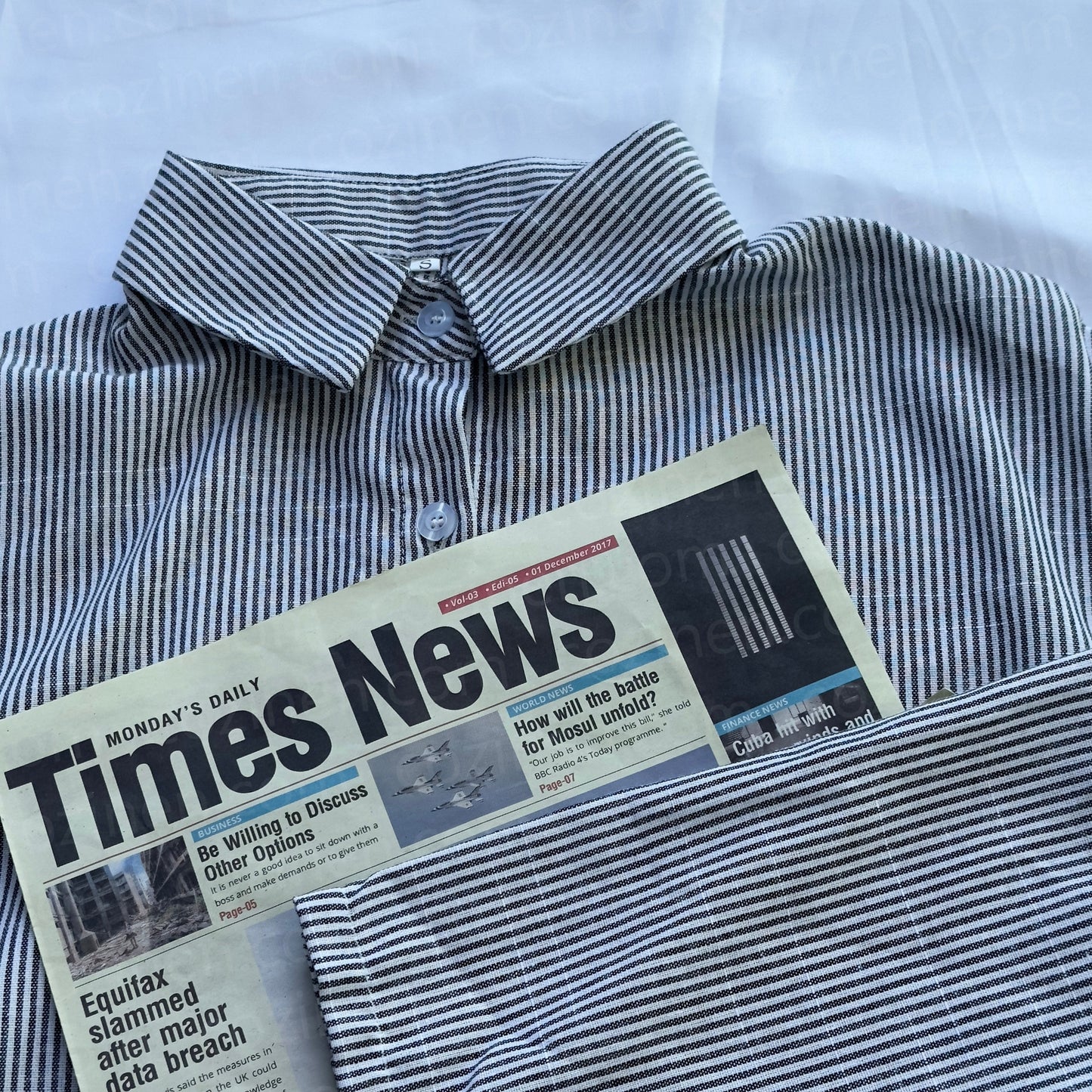 【Relaxed】Striped Cardigan Loose Large Size Irregular Dress