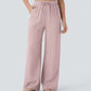 Lightweight Linen Pants Solid Color Drawstring Casual Pants - Breathable & Skin-Friendly
