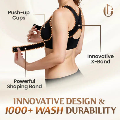 ⚡Front Closure Cross-Back Wireless Posture Bra