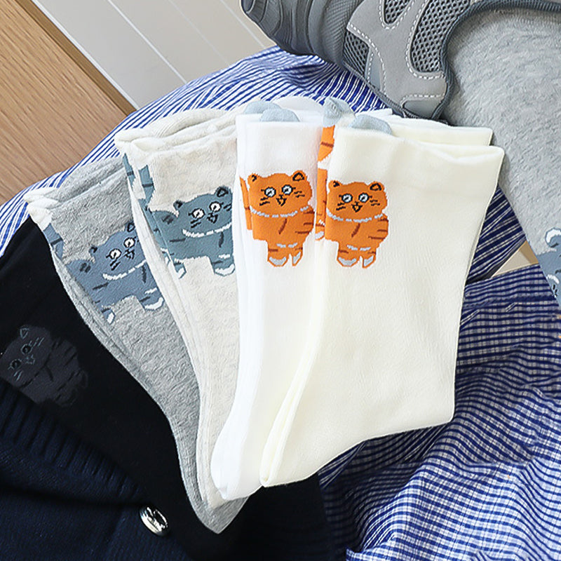 🔥Best Seller🔥Cute Cartoon Cat Crew Socks