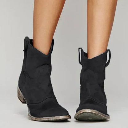 💥Comfortable Women's Ankle Boots Made Of Synthetic Suede