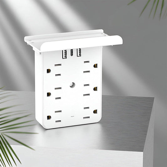 Compact Multi-Outlet Power Strip with USB