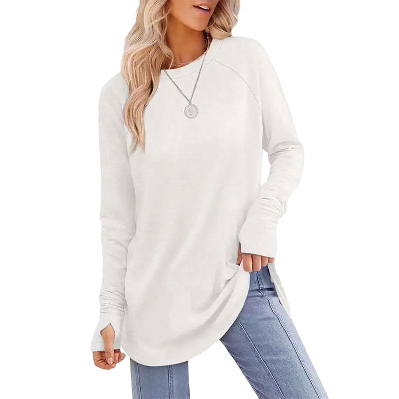 🍂🔥Women's Casual Long Sleeve Round Neck Top