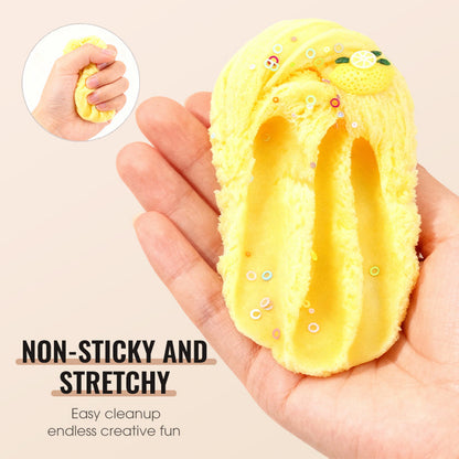 Fluffy Non-Sticky Cloud Slime With Cute Charms