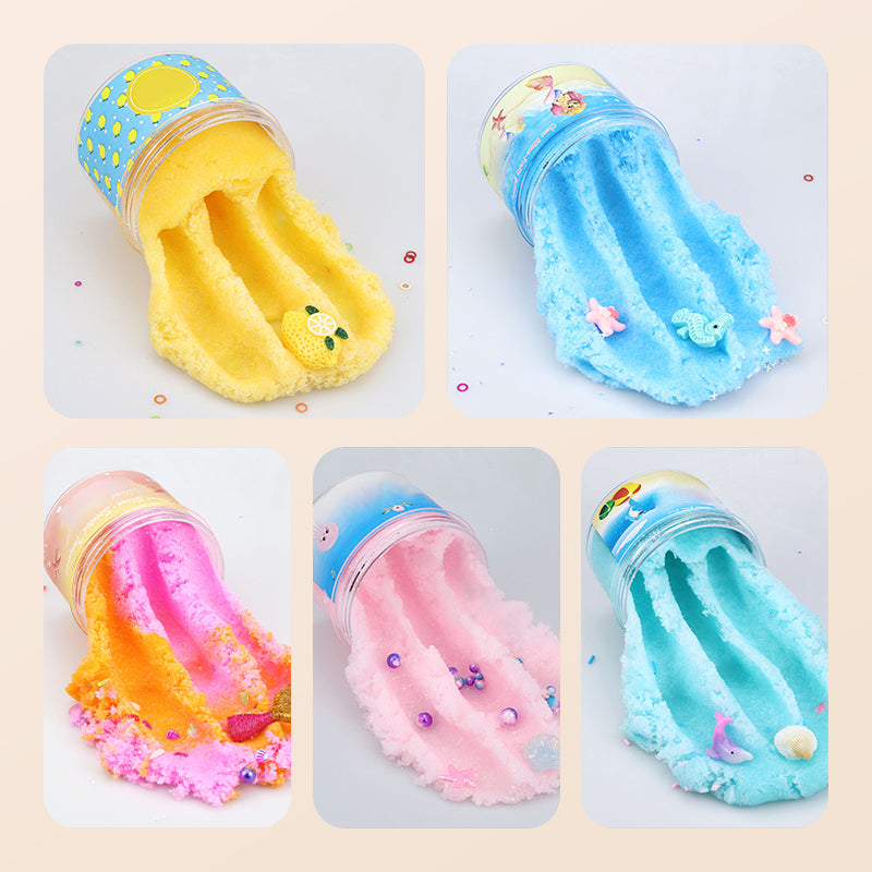 Fluffy Non-Sticky Cloud Slime With Cute Charms