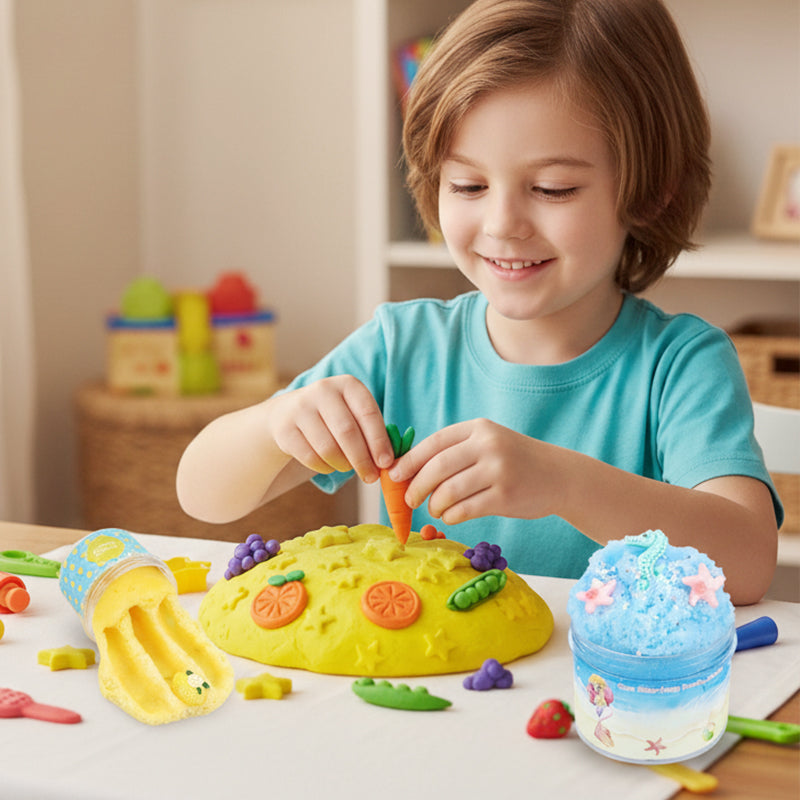 Fluffy Non-Sticky Cloud Slime With Cute Charms