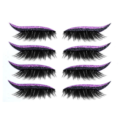 2 in 1 Eye Shadow and Eyelash Stickers with Glitter
