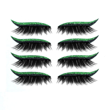 2 in 1 Eye Shadow and Eyelash Stickers with Glitter