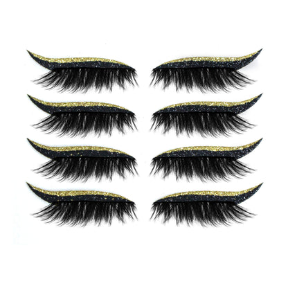 2 in 1 Eye Shadow and Eyelash Stickers with Glitter