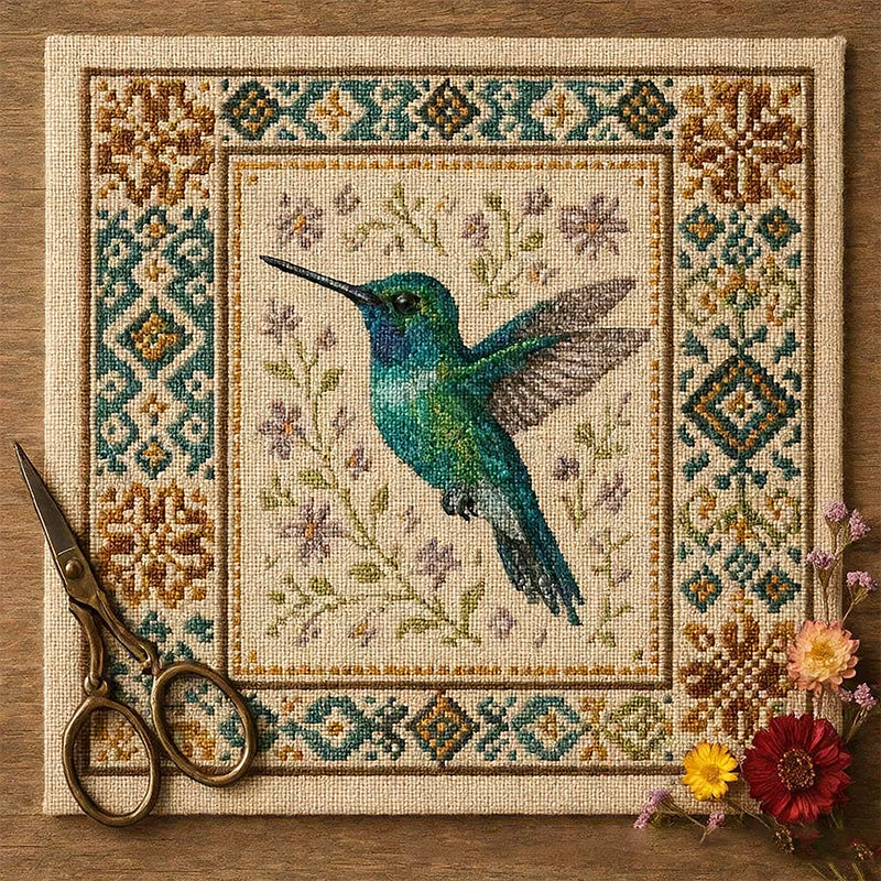 🐦 DIY Bird Cross Stitch Kit