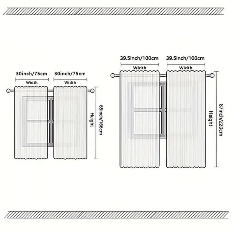 🎄Christmas Window Curtains 2-Piece Set for Home Decor
