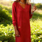 👗Women’s Long Sleeve V-Neck Knit Dress