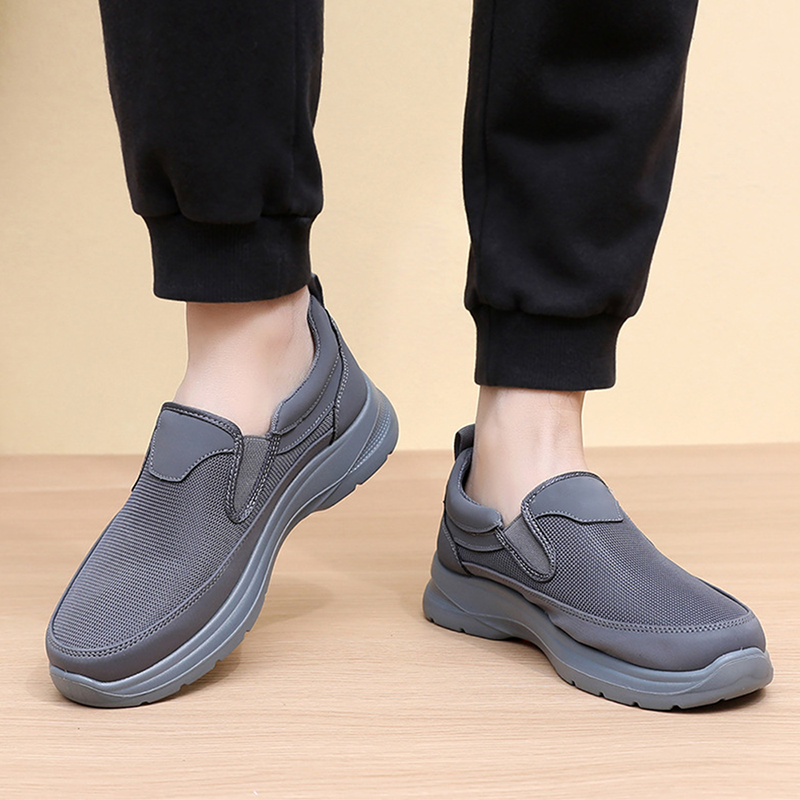 👟 Men's Orthopedic Breathable Slip-On Sneakers - Arch Support with Memory Foam Insoles for All-Day Comfort 🏃‍♂️💨