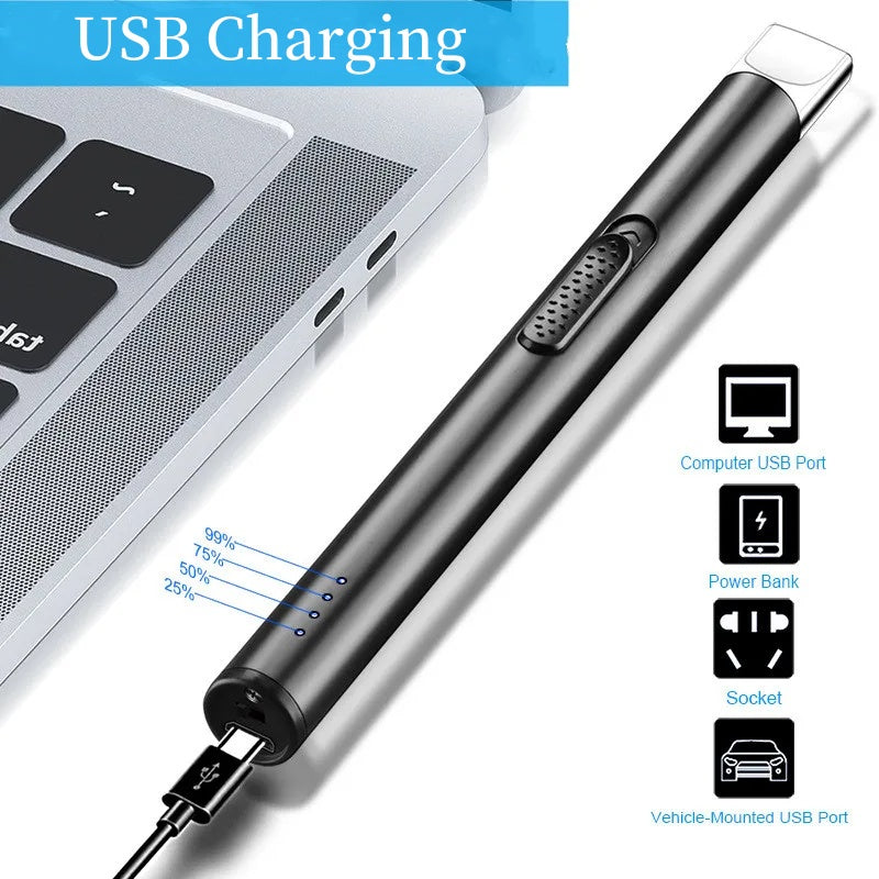USB Rechargeable Arc Lighter - Windproof & Flameless