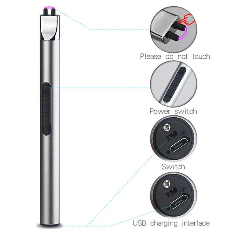 USB Rechargeable Arc Lighter - Windproof & Flameless