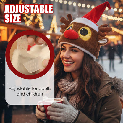 Interactive Plush Christmas Character Hat