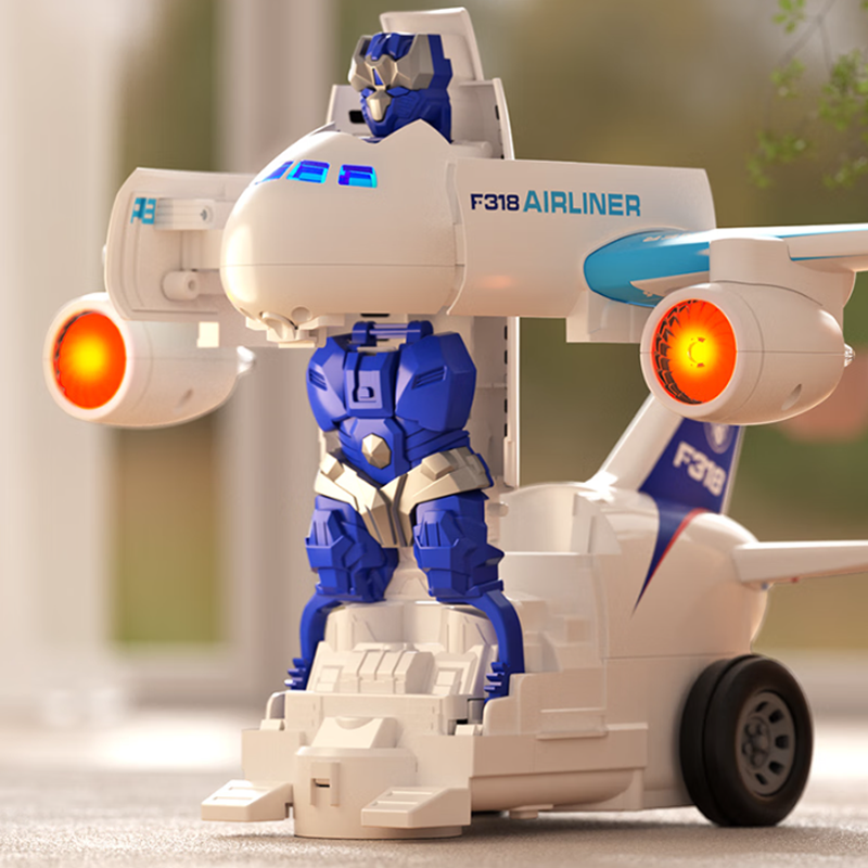 2-in-1 Electric Transforming Airplane Robot Toys