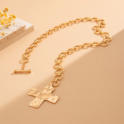 Vintage Eternal Cross Pendant Necklace