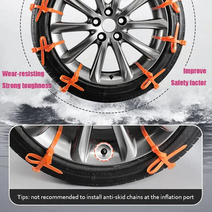 🔥2025 Winter Hot Sale🔥Universal Reusable Anti-skid Nylon Tire Chains
