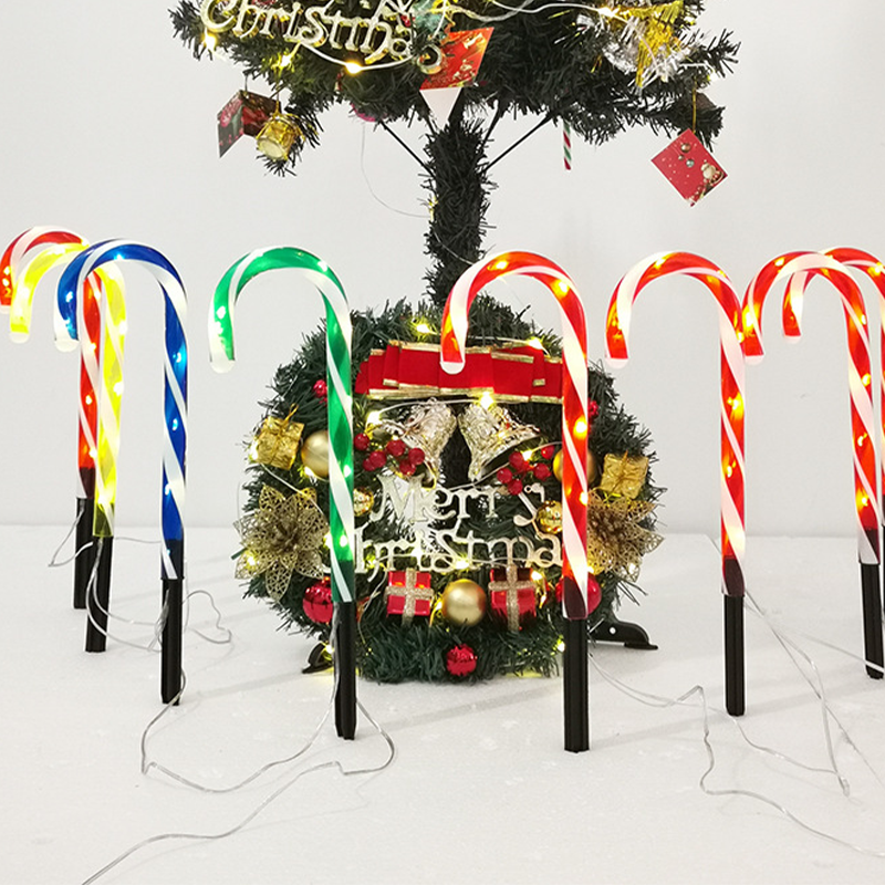 Christmas Outdoor Solar Candy Cane Lights