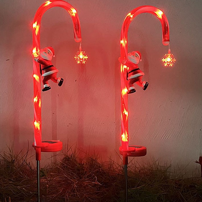 Christmas Outdoor Solar Candy Cane Lights