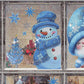 Christmas-Themed Glittering Window Stickers 9 PCS Set
